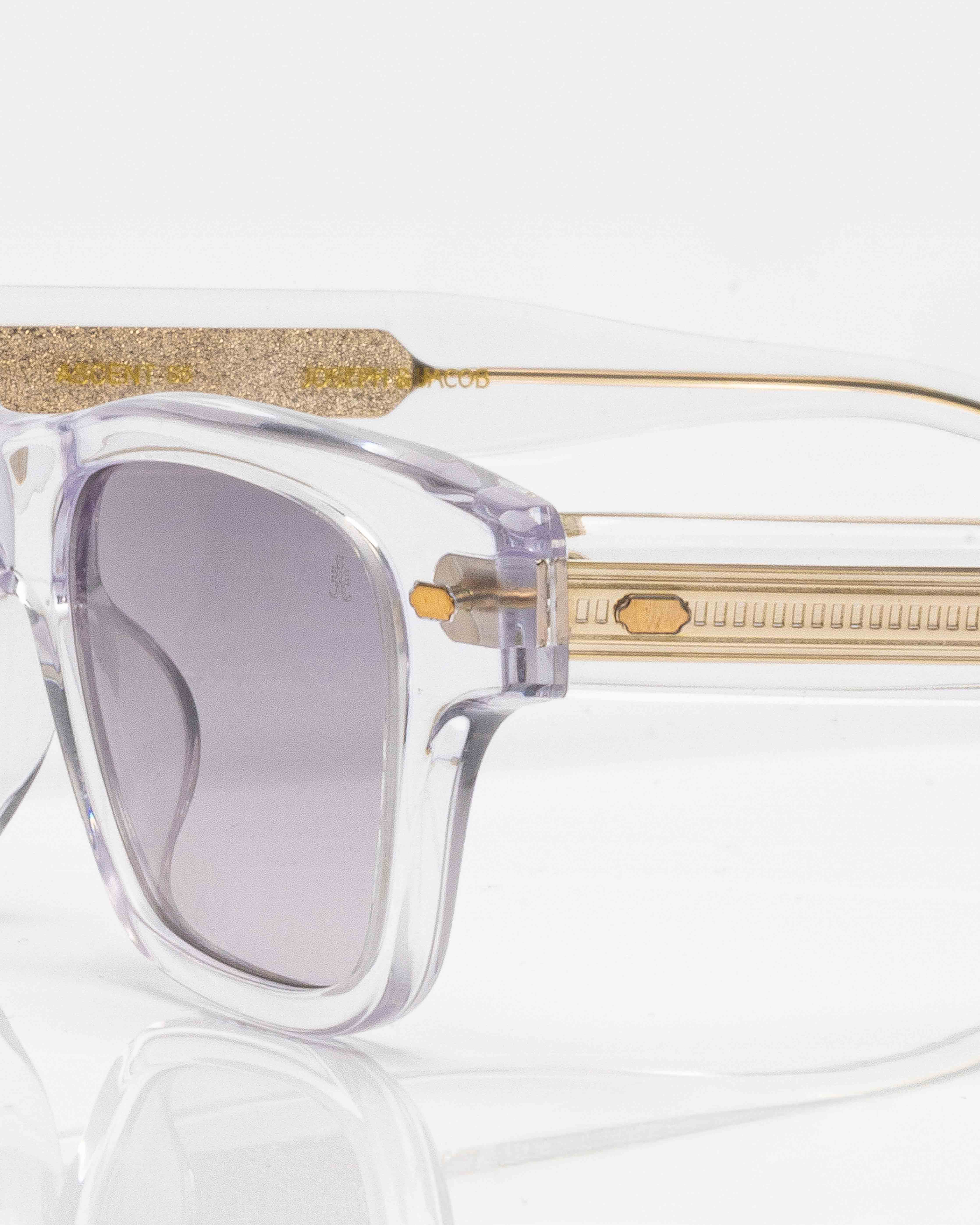 Transparent and Gold - Gradient Grey / Transparent et Or - Dégradé gris / Sunglasses / Solaire
