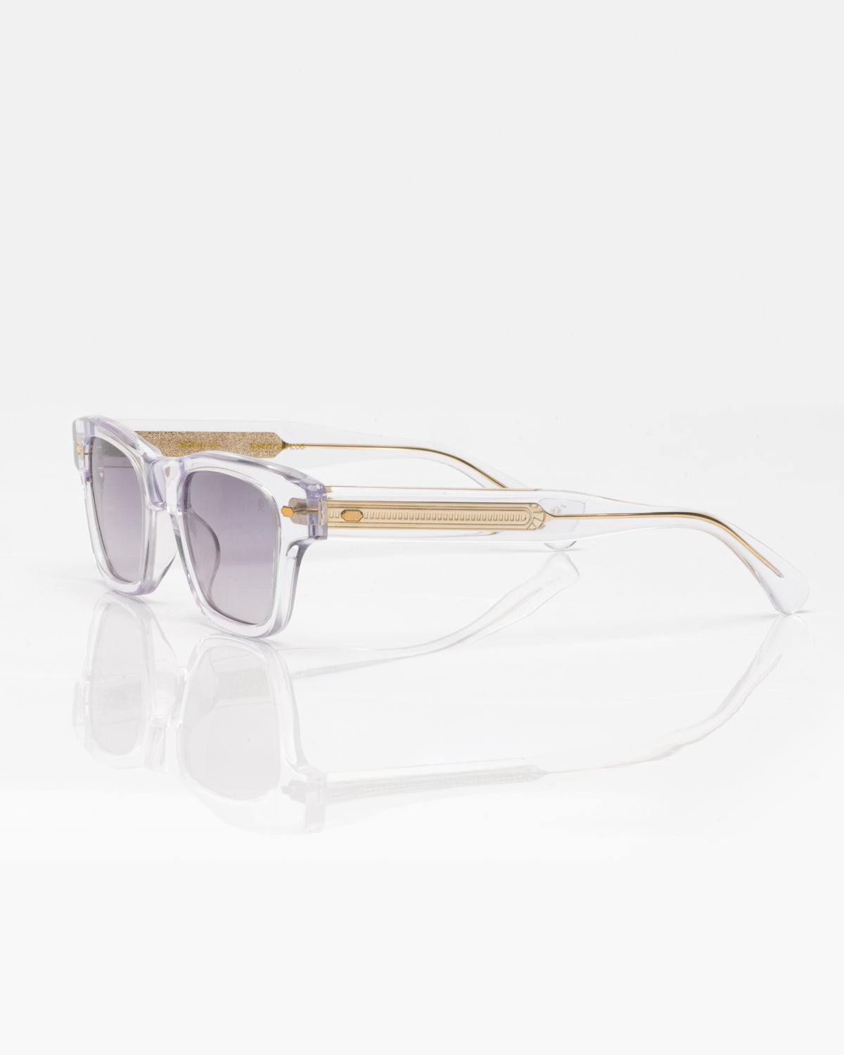 Transparent and Gold - Gradient Grey / Transparent et Or - Dégradé gris / Sunglasses / Solaire