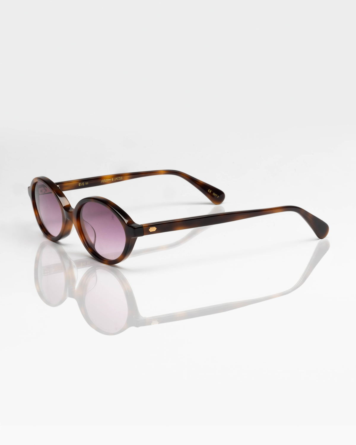 Dark Tortoise and Gold - Gradient Purple / Écaille et Or - Dégradé Violet / Sunglasses / Solaire
