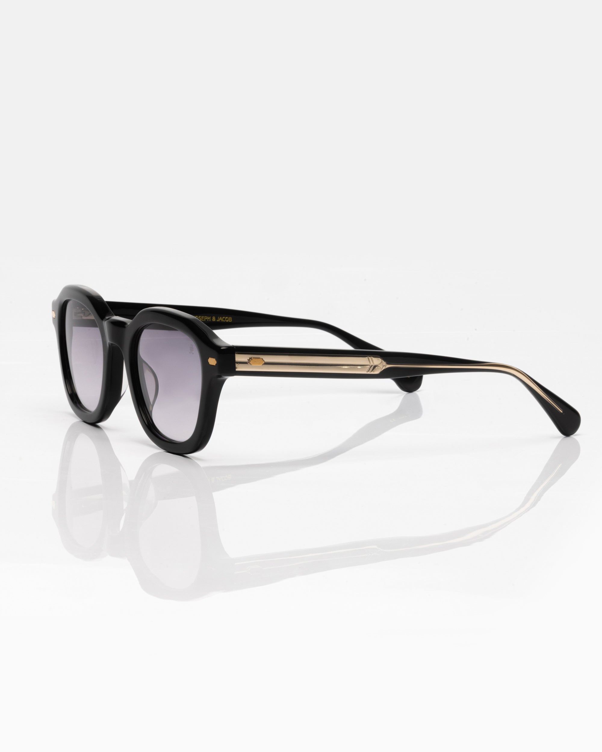 Black and Gold - Gradient Grey / Noir et Or - Dégradé Gris / Sunglasses / Solaire