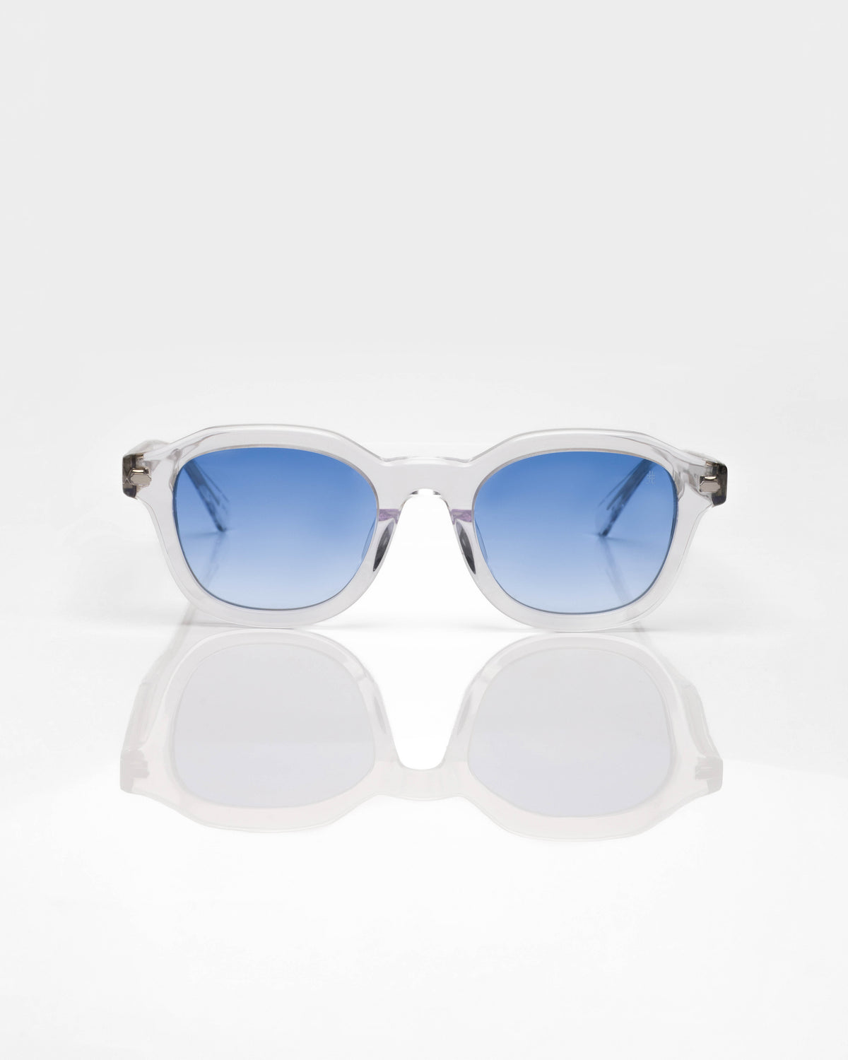 Transparent and Silver - Gradient Blue / Transparent et Argent - Dégradé bleu / Sunglasses / Solaire