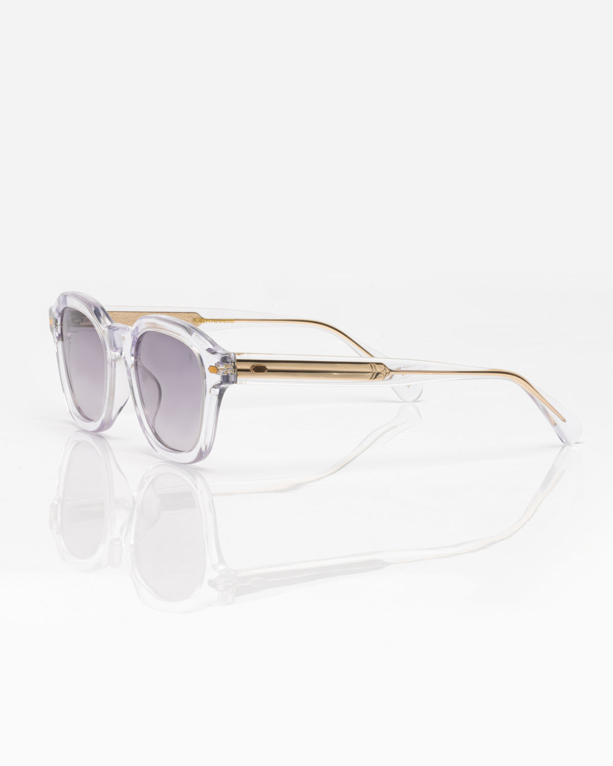 Transparent and Gold - Gradient Grey / Transparent et Or - Dégradé gris / Sunglasses / Solaire