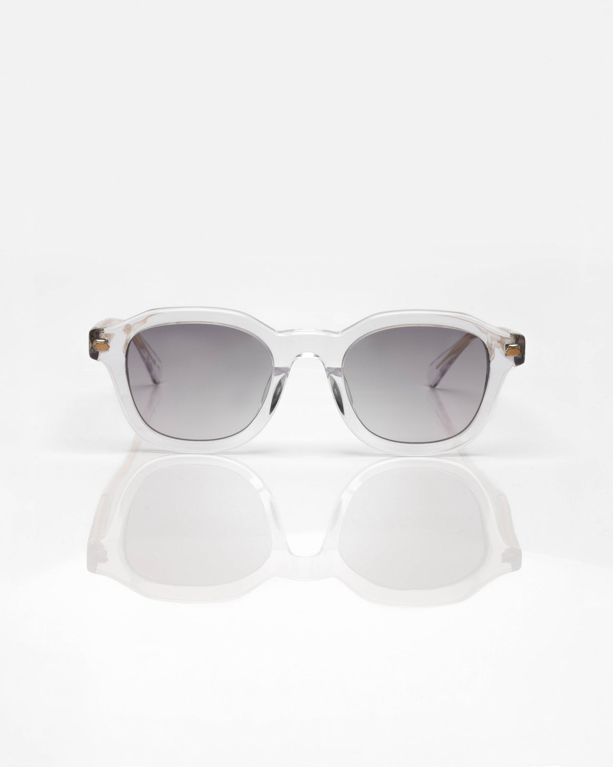 Transparent and Gold - Gradient Grey / Transparent et Or - Dégradé gris / Sunglasses / Solaire