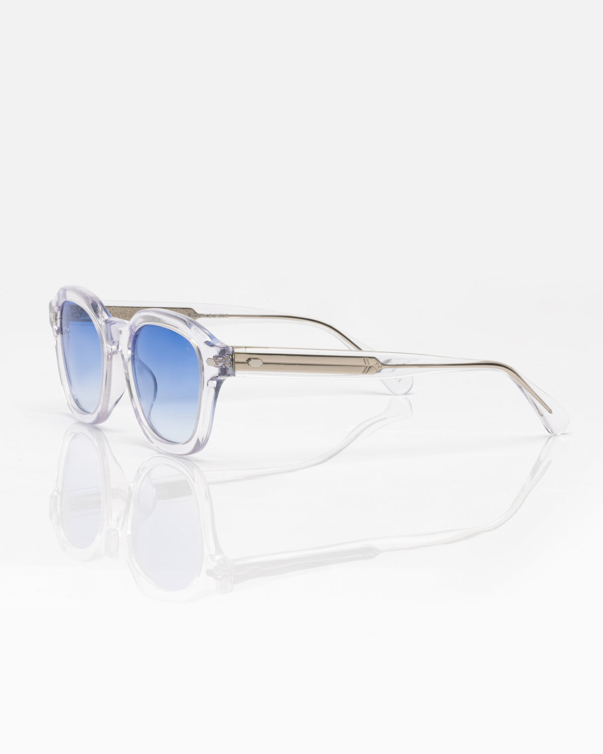 Transparent and Silver - Gradient Blue / Transparent et Argent - Dégradé bleu / Sunglasses / Solaire