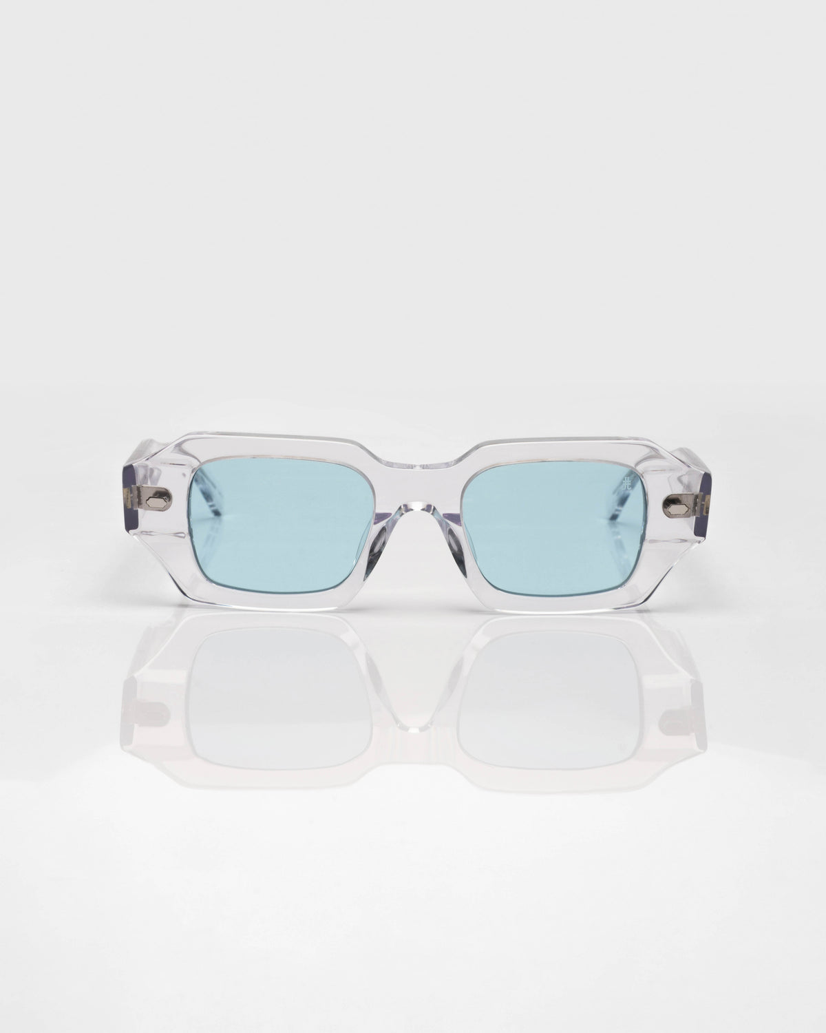 Transparent and Silver - Light Blue / Transparent et Argent - Lumière bleu / Sunglasses / Solaire