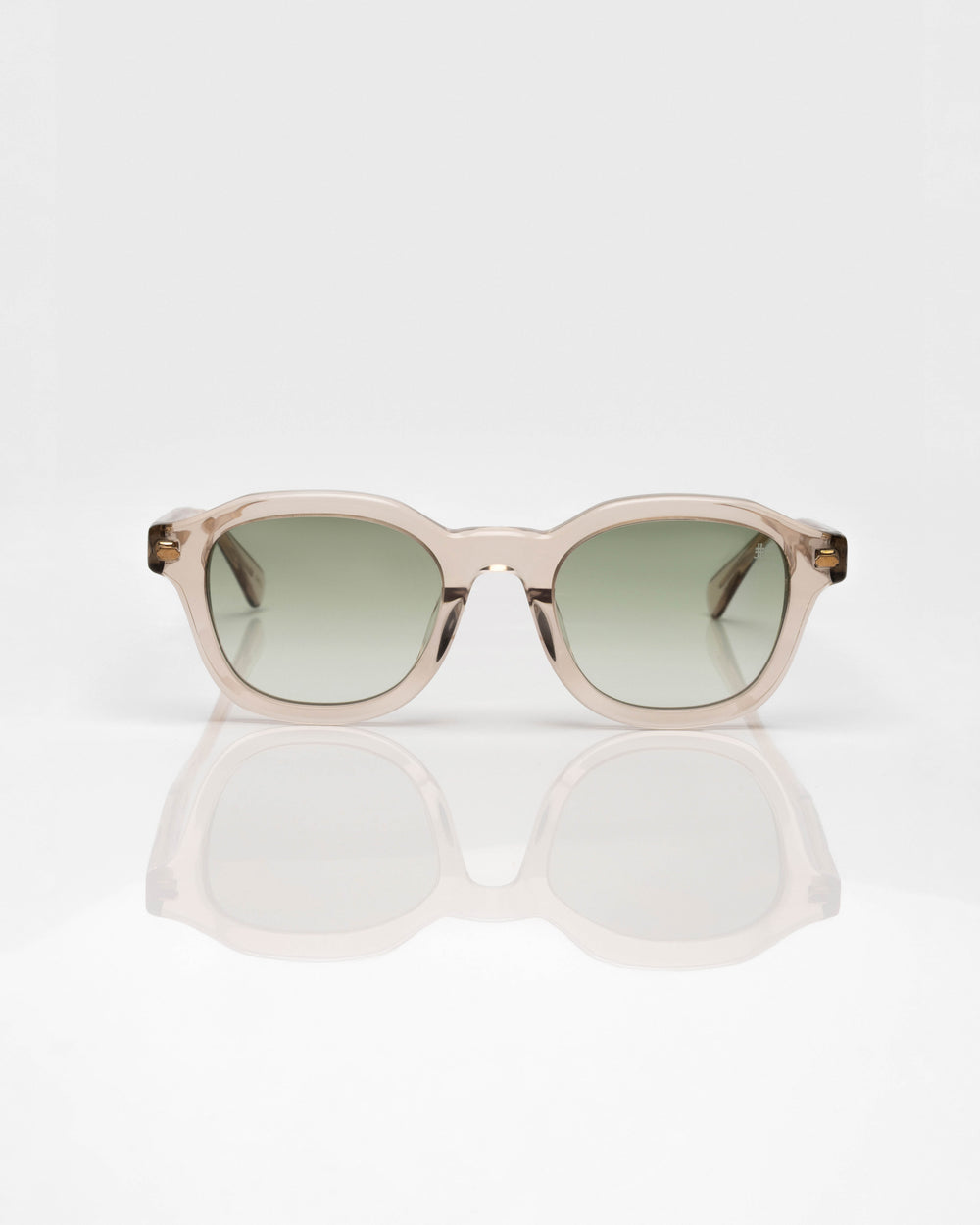 Beige Transparent and Gold - Green / Beige Transparent et Or - Vert / Sunglasses / Solaire