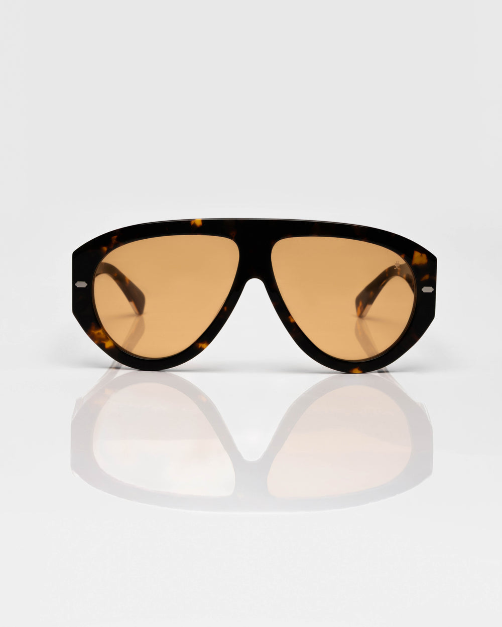 Dark Tortoise and Silver - Orange /Écaille et Argent - Orange / Sunglasses / Solaire