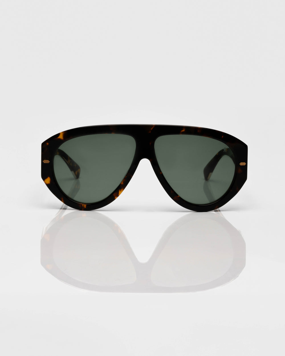 Dark Tortoise and Gold - Green / Écaille et Or - Vert / Sunglasses / Solaire
