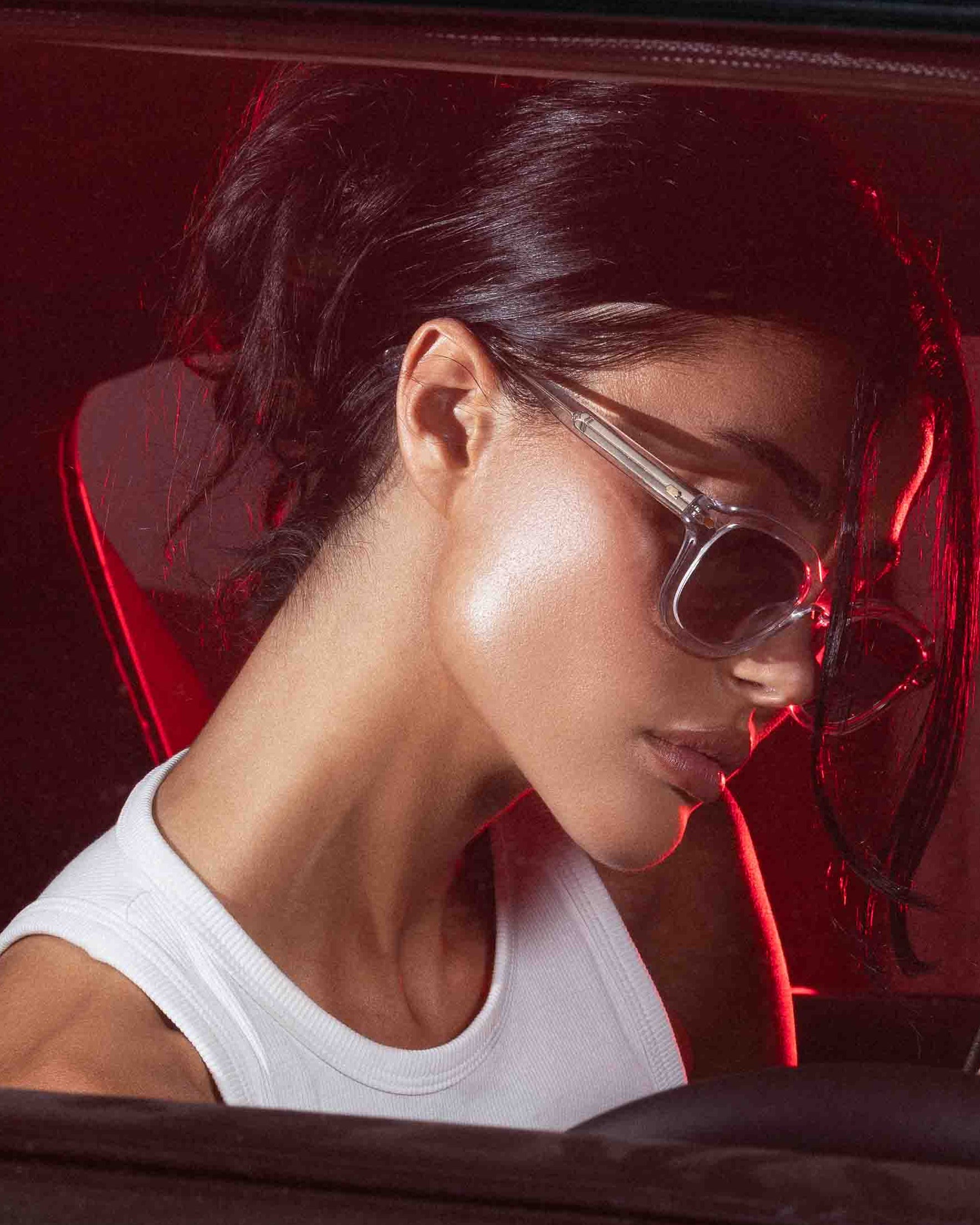 Transparent and Gold - Gradient Grey / Transparent et Or - Dégradé gris / Sunglasses / Solaire